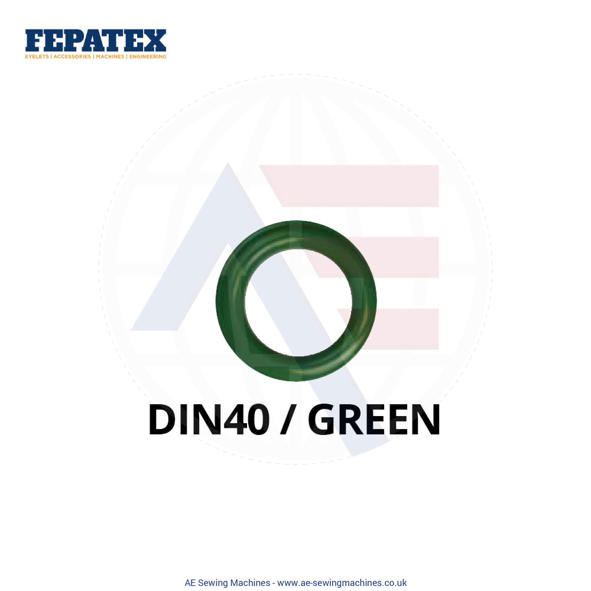 Fepatex Din 40Mm Eyelets (Pack Of 1000) Brass / Darkgreen
